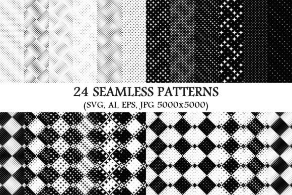 24 Seamless Monochrome Star Patterns Review