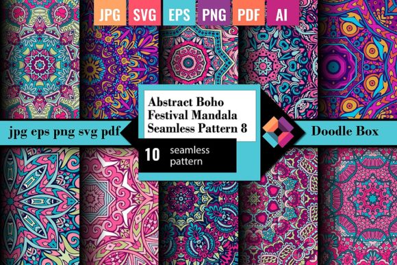 Boho Festival Mandala Pattern Part 8 - A Versatile Graphic Design Asset