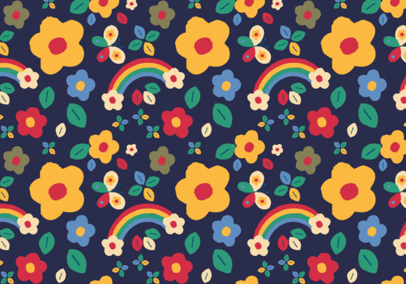 Colorful Rainbow and Floral Pattern Review