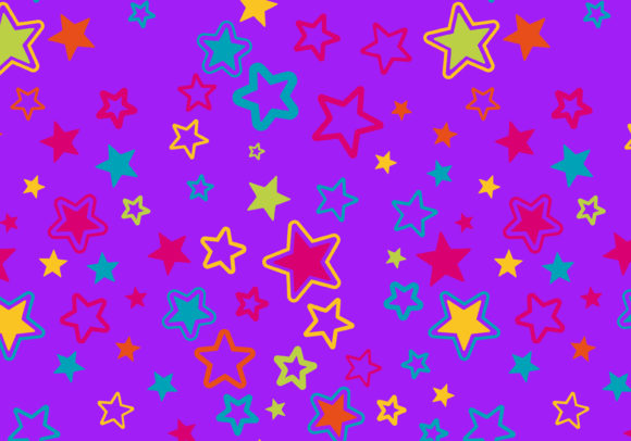 Colorful Stars Seamless Vector Pattern for Graphics and Patterns