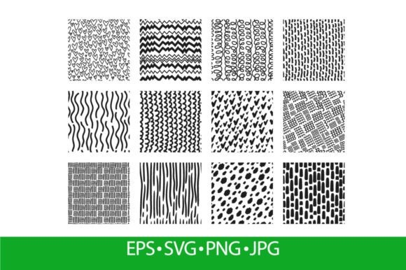 Cute Hand Drawn Seamless Patterns for Crafting and Design