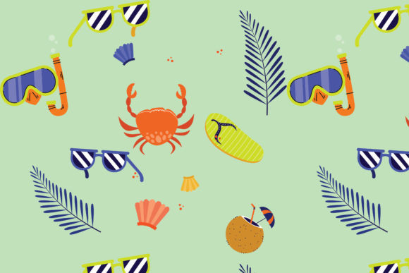 Cute Summer Pattern Art for Graphics and Patterns
