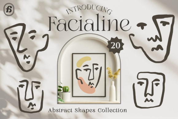 Facialine Abstract Shapes Collection for Graphics and Illustrations