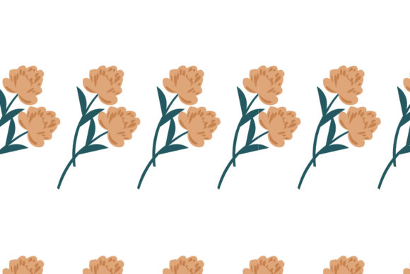 Flower Pattern Two Pink Cream Design Art for Graphics and Patterns