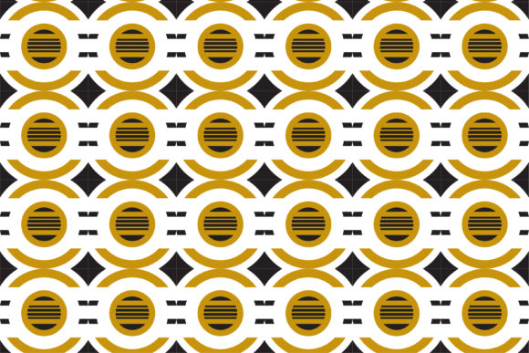 Gold Black Circle Pattern for Graphics and Patterns