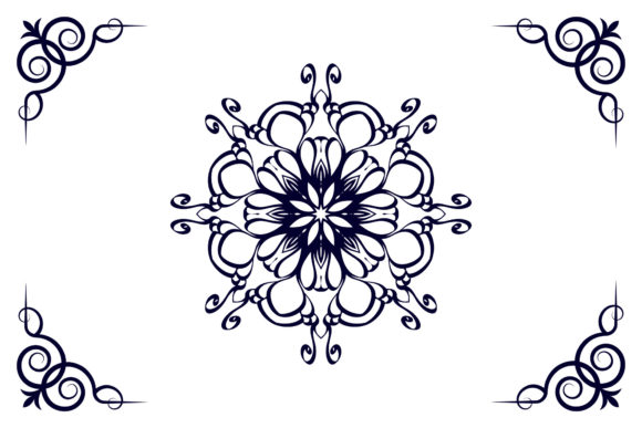 Mandala Decoration Henna Art for Graphics and Patterns