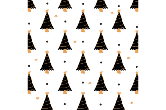 Pattern Hand Drawn Christmas Tree 03 for Branding and Marketing