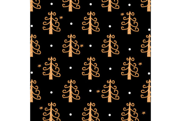 Pattern Hand Drawn Christmas Tree Art 02 for Branding and Marketing