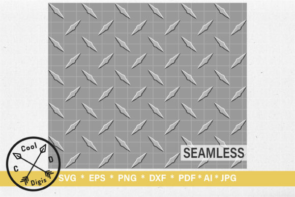 Seamless Diamond Plate Endless Pattern for Graphics and Patterns