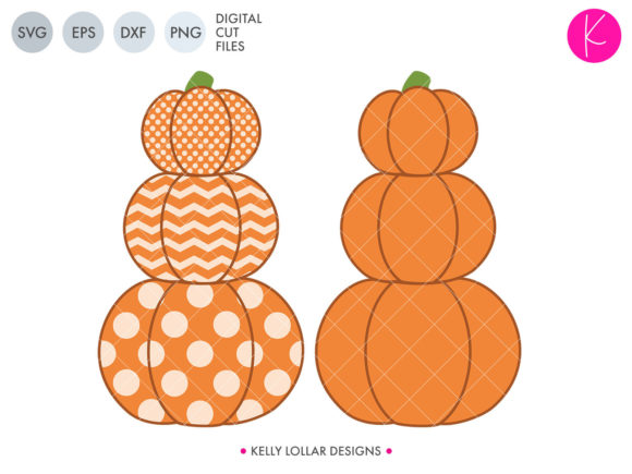 Stacked Pumpkins SVG for Fall Crafts and Graphics
