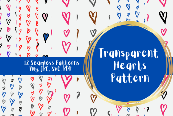 Transparent Heart Patterns for Crafting and Design