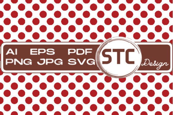 Valentine Red White Circle Graphics for Crafting