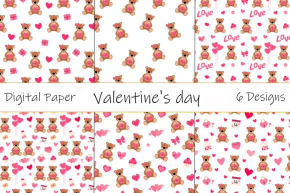 Valentine's Day Pattern Heart Design for Graphics and Patterns