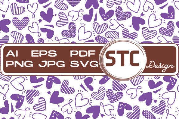 Valentine White Purple Heart Patterns Review